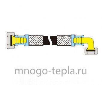 Гибкая подводка угловая Гигант TiM C41-15, 1 г/ш, длина 150 см - №1