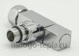 Кран для полотенцесушителя хромированный 3/4" НГ х 1/2" Ш (американка) TIM KV10-LFM032 с квадратной ручкой, угловой - №3