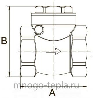 Обратный клапан лепестковый 1/2" ГГ TiM JH-1010C - №1