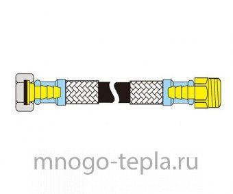 Гибкая подводка TiM 1/2 г/ш 30 см - №1