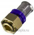 Пресс - муфта с накидной гайкой для коллектора 1/2" НГ (конус) - 16 2.0 TIM F-S1602F（A）для металлопластиковой и PEX труб - №2